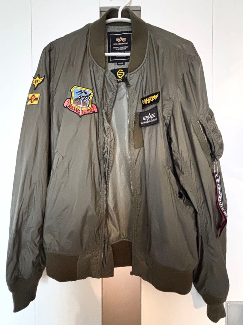 ALPHA STRICT-G　ガンダム　MA-1　ジオン　フライトジャケット　L