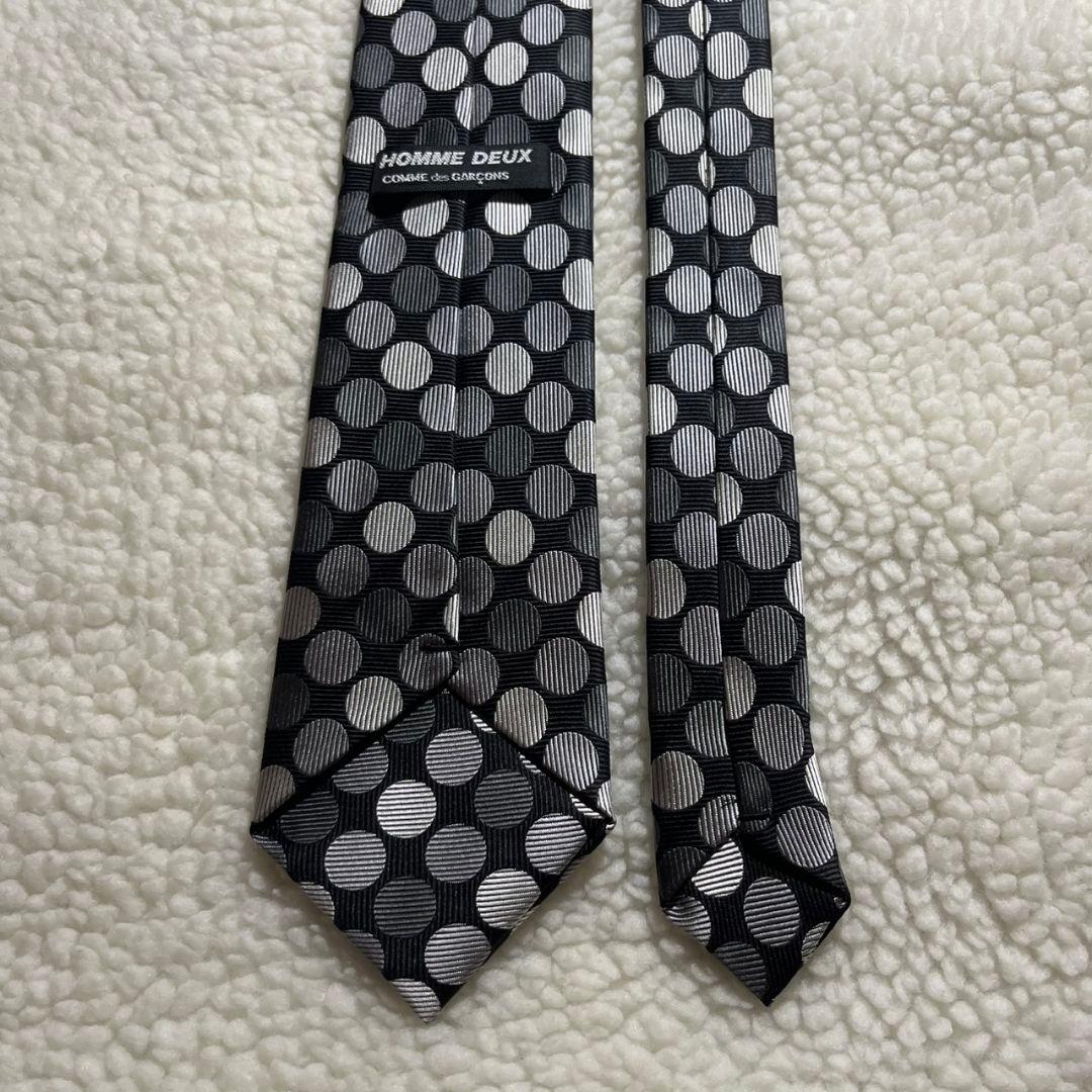 【未使用級✨】コムデギャルソンオムドゥ ポルカドット柄 黒灰 ジャガード