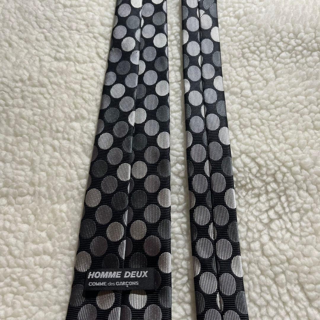【未使用級✨】コムデギャルソンオムドゥ ポルカドット柄 黒灰 ジャガード