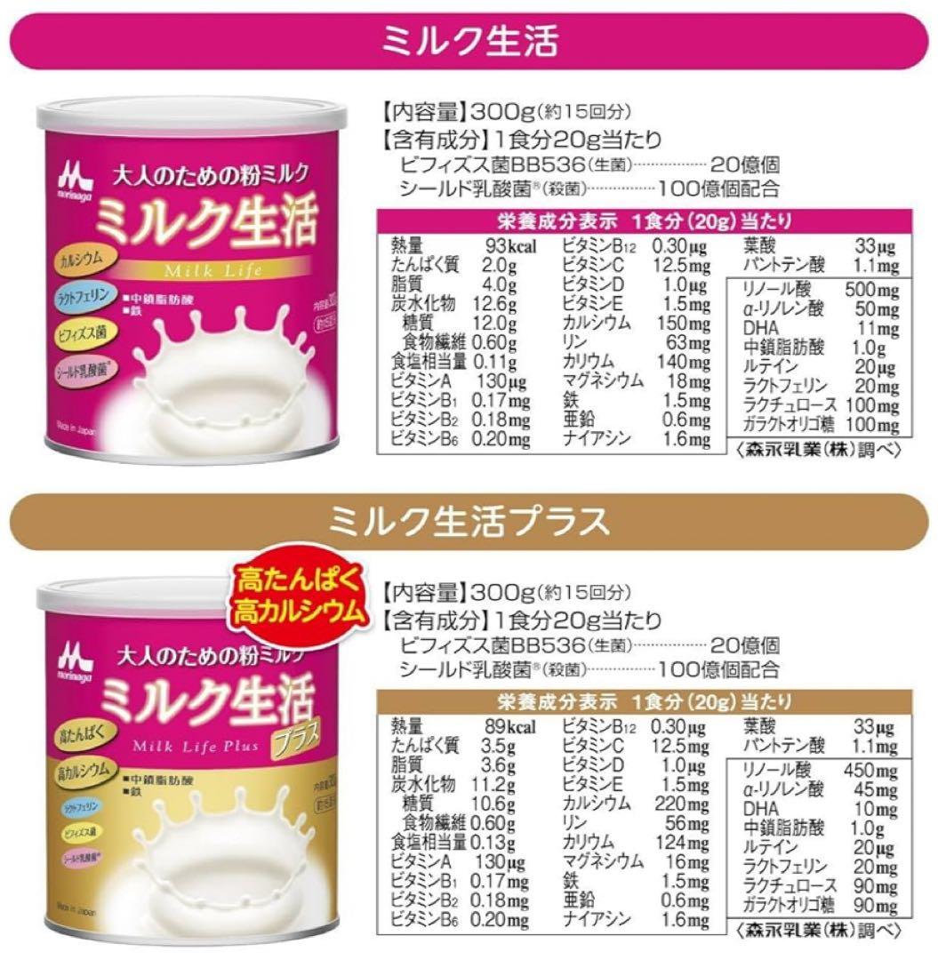 森永乳業　大人のための粉ミルク ミルク生活　　　300g×12缶