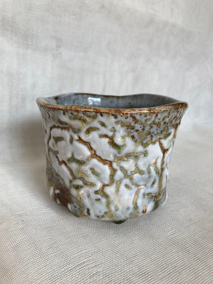 信楽焼／土灰志野茶碗／B13