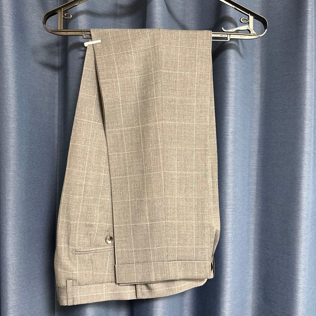【新品/未使用】SUIT SELECT チェック柄ビジネススーツ（パンツ×2）
