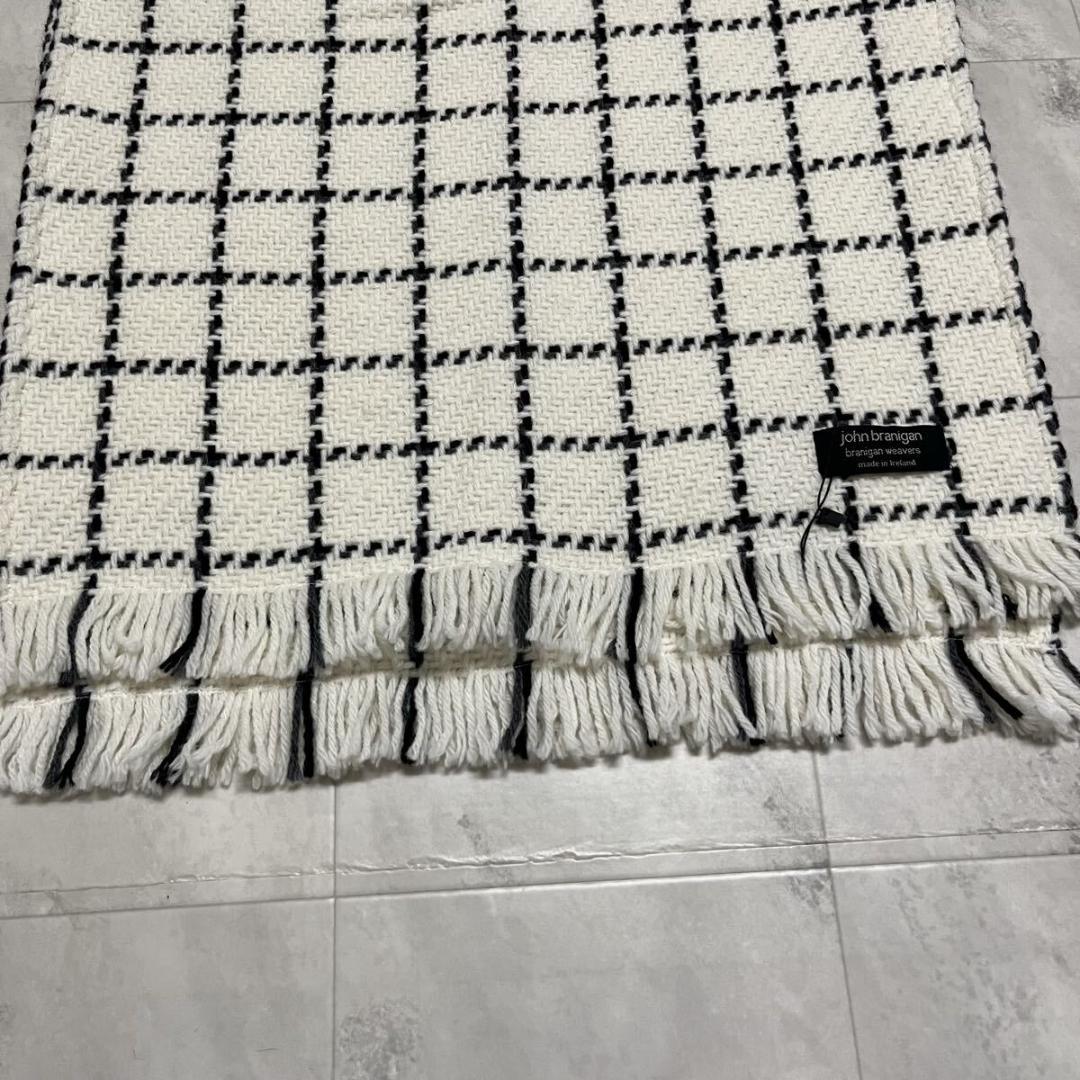 新品 ジョンブラニガン 大判 マフラー ニット 巻物 羽織り アイルランド製