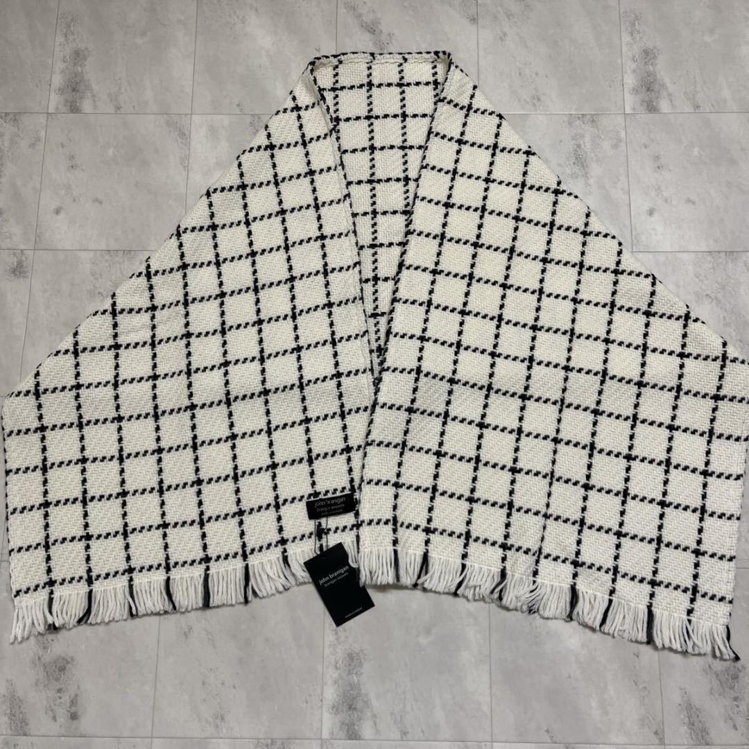 新品 ジョンブラニガン 大判 マフラー ニット 巻物 羽織り アイルランド製