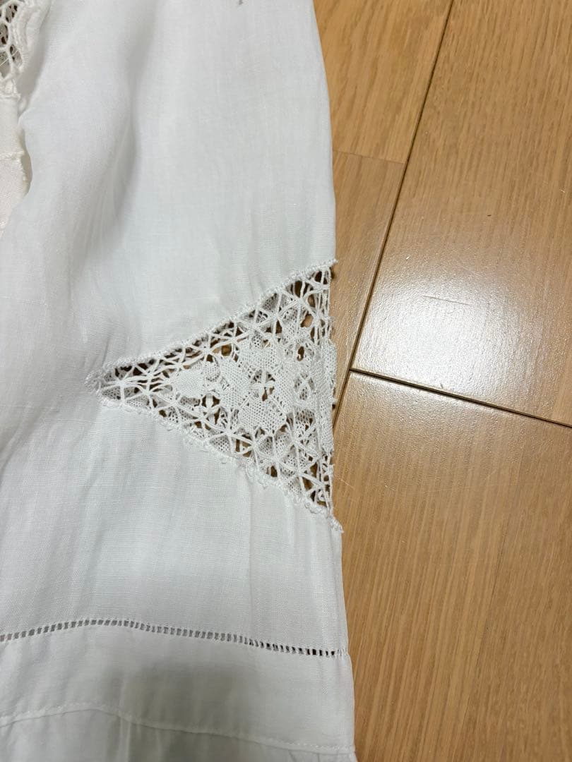 ヴィンテージ ワンピース　アンティーク　花柄　レース