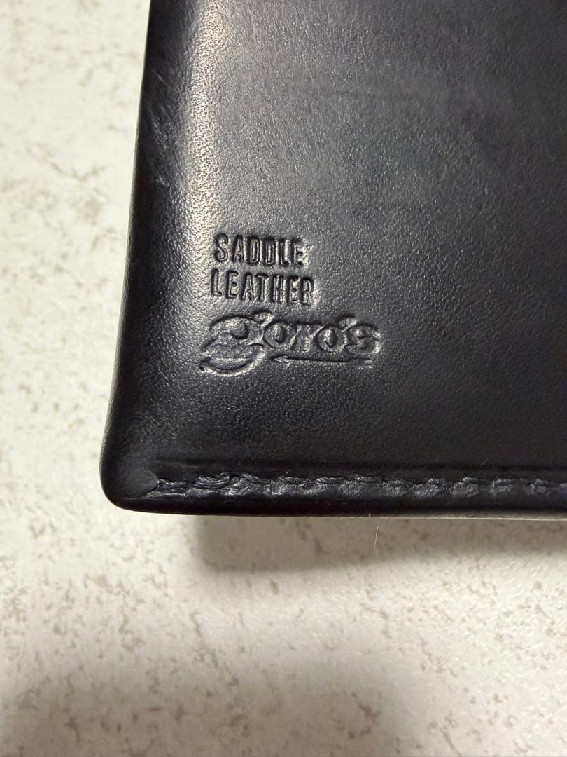 GOROS ブラック二つ折り財布