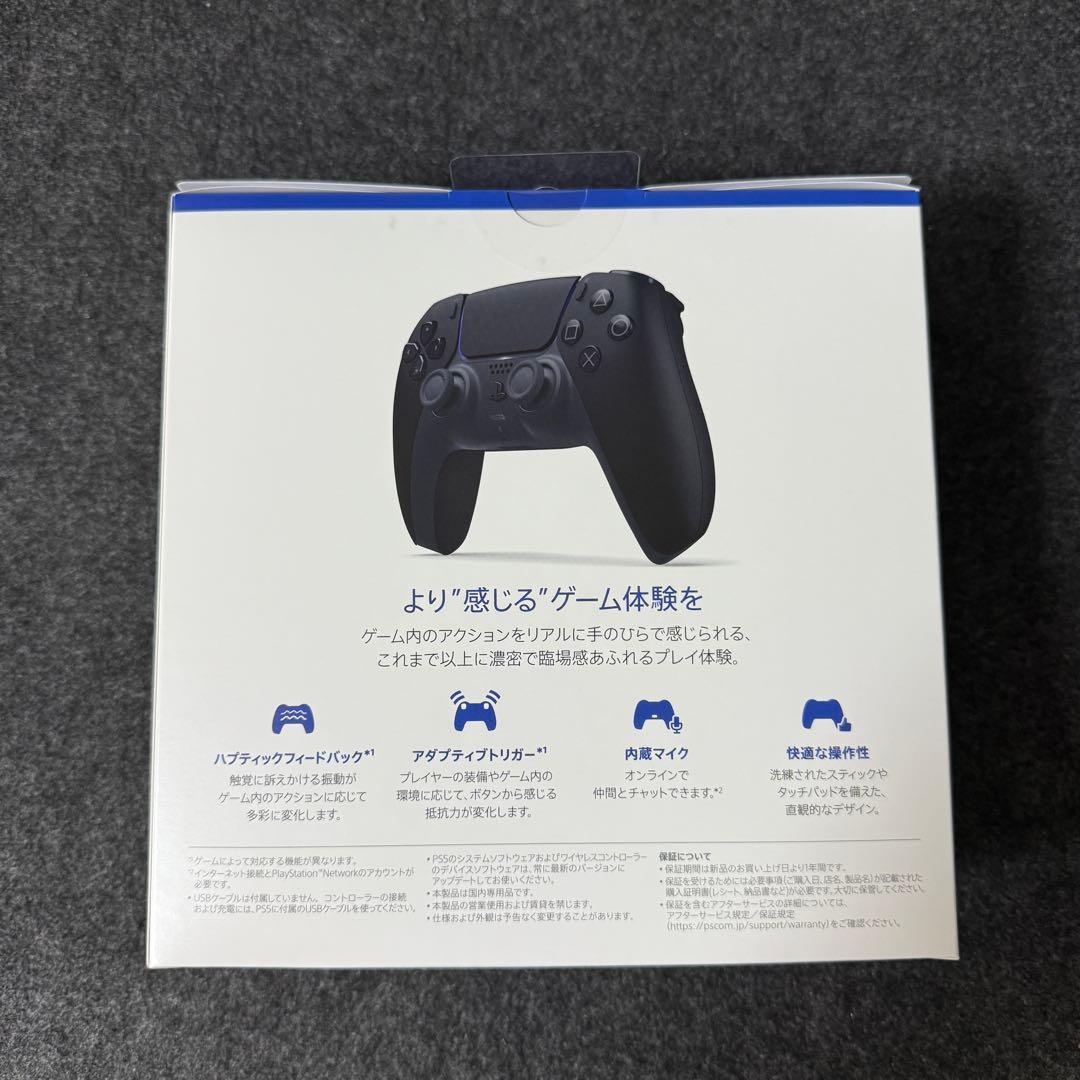 新品 PS5 DualSense ワイヤレスコントローラー　ミッドナイトブラック