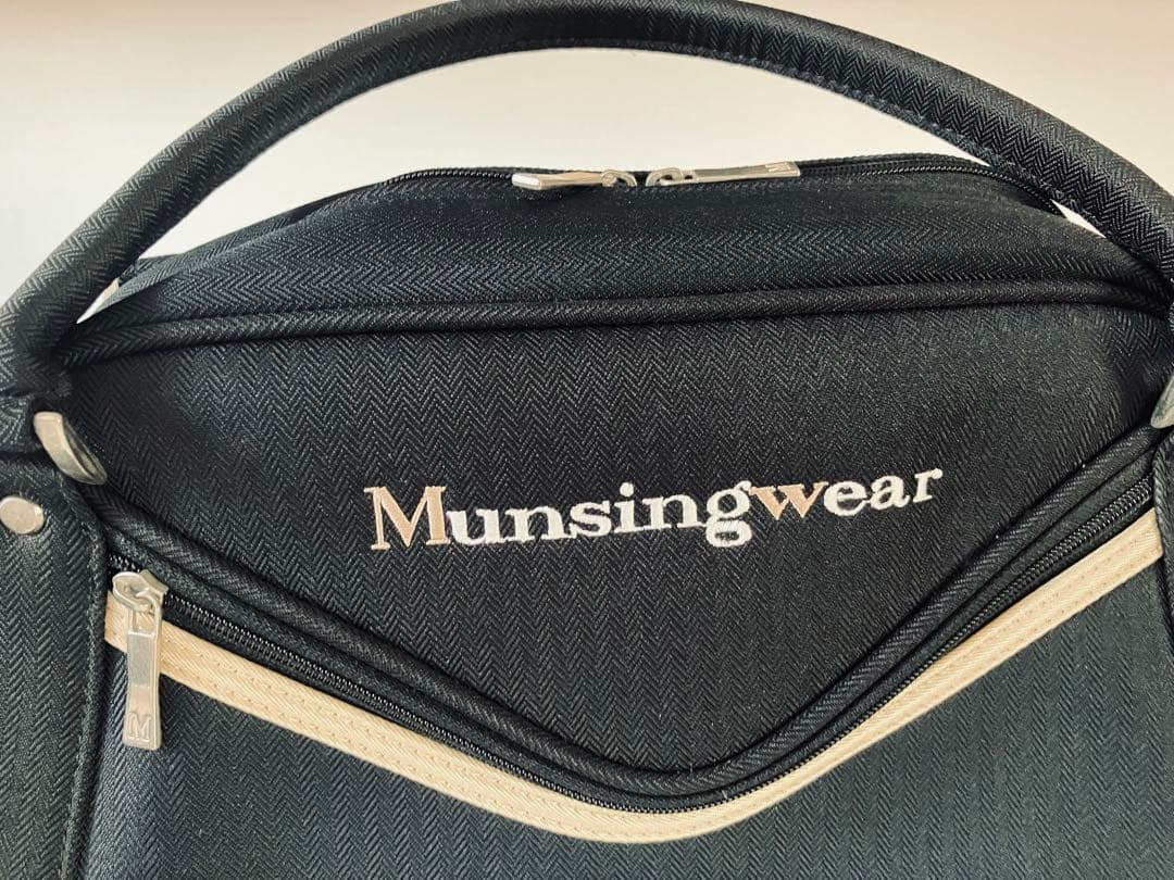 Munsingwear ボストンバッグ シューズケース 2個セット ブラック