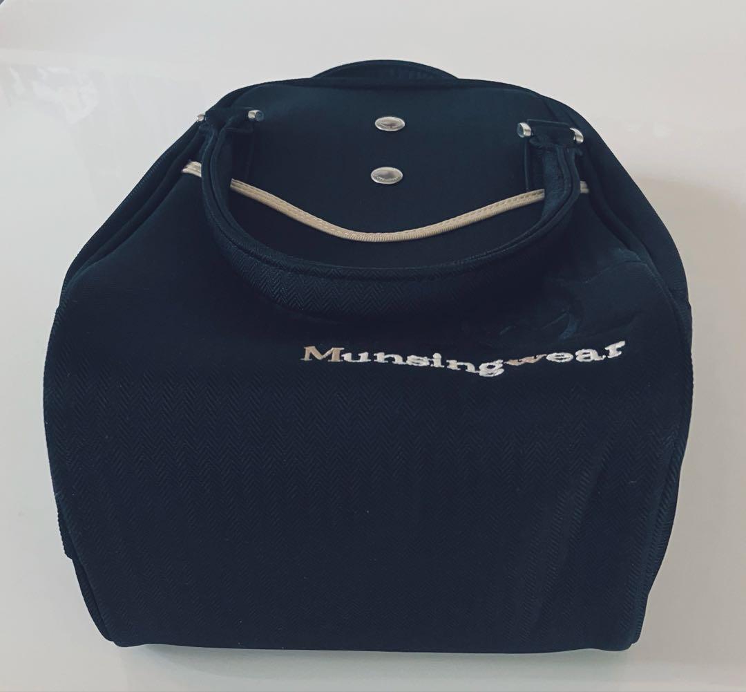 Munsingwear ボストンバッグ シューズケース 2個セット ブラック