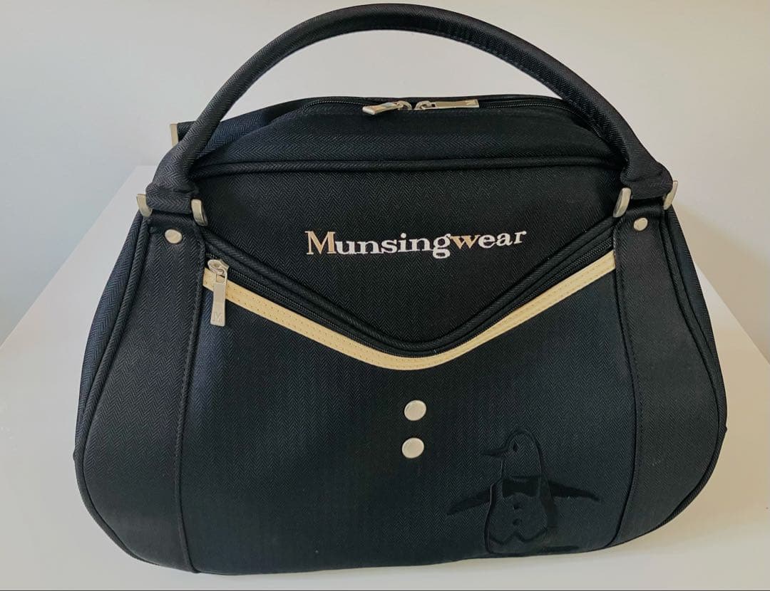 Munsingwear ボストンバッグ シューズケース 2個セット ブラック