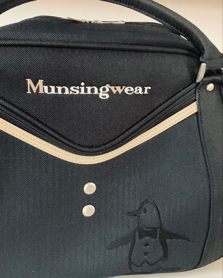 Munsingwear ボストンバッグ シューズケース 2個セット ブラック