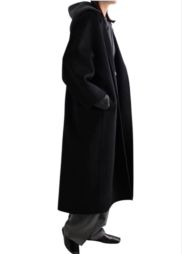 evernavy エバーネービー Mロングコートブラック