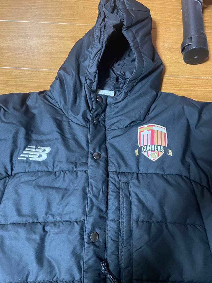 New Balance Gunners ベンチコート ブラック　サッカー　女子