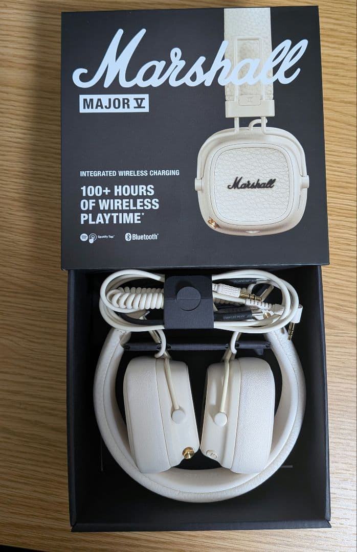 Marshall Major V ワイヤレスヘッドフォン ホワイト