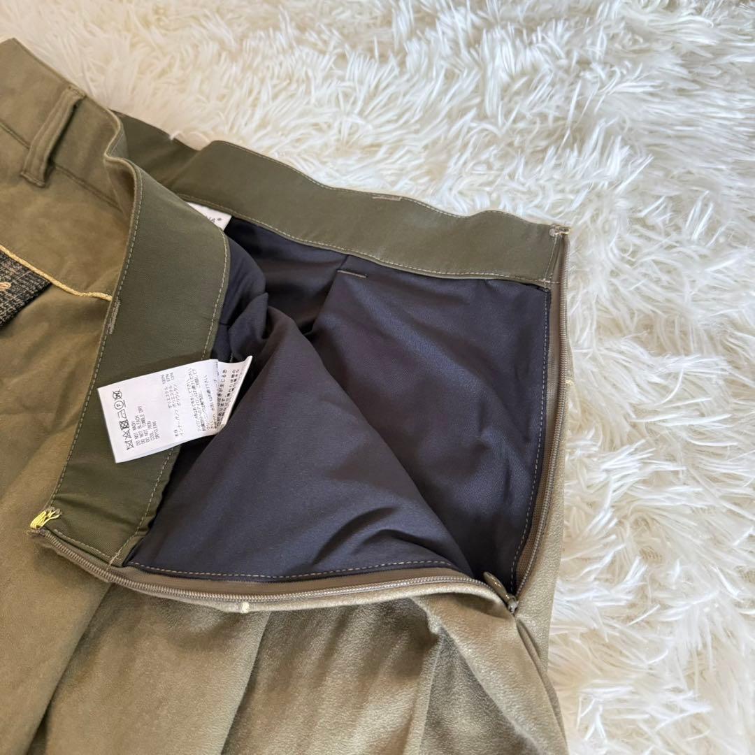 美品✨マークアンドロナ　プリーツ　スカート　ゴルフウェア　Lサイズ　カーキ