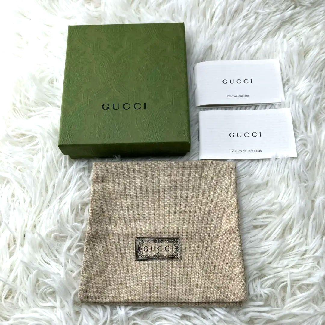 ✨ほぼ未使用　付属品完備✨グッチ　マネークリップ　エンボスレザー　ブラック　黒