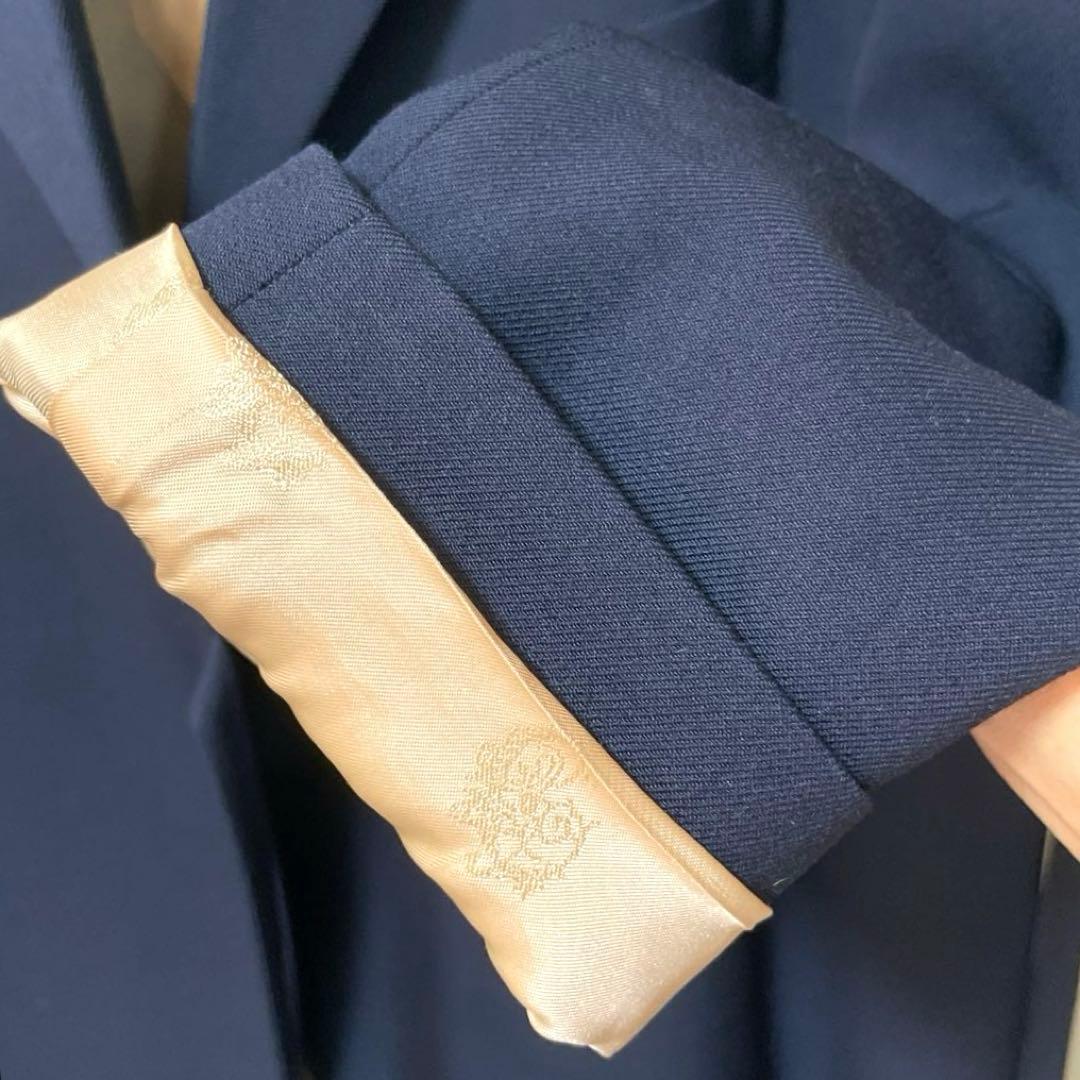 美品Chloe′ 38 ネイビー テーラードジャケット ピンクベージュ裏地