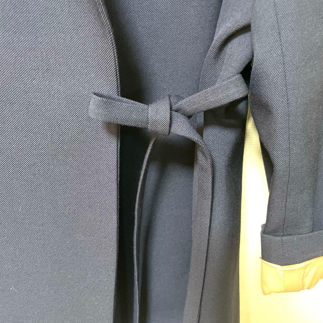 美品Chloe′ 38 ネイビー テーラードジャケット ピンクベージュ裏地