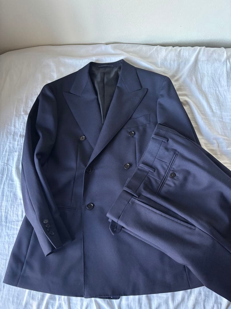 現行　ユナイテッド アローズ カノニコ ダブル セットアップ スーツ 48