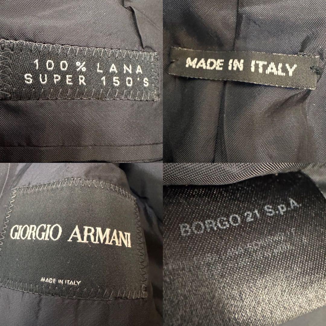 ジョルジオアルマーニ　スーツ　ストライプ　ネイビー　2B サイズL イタリア製