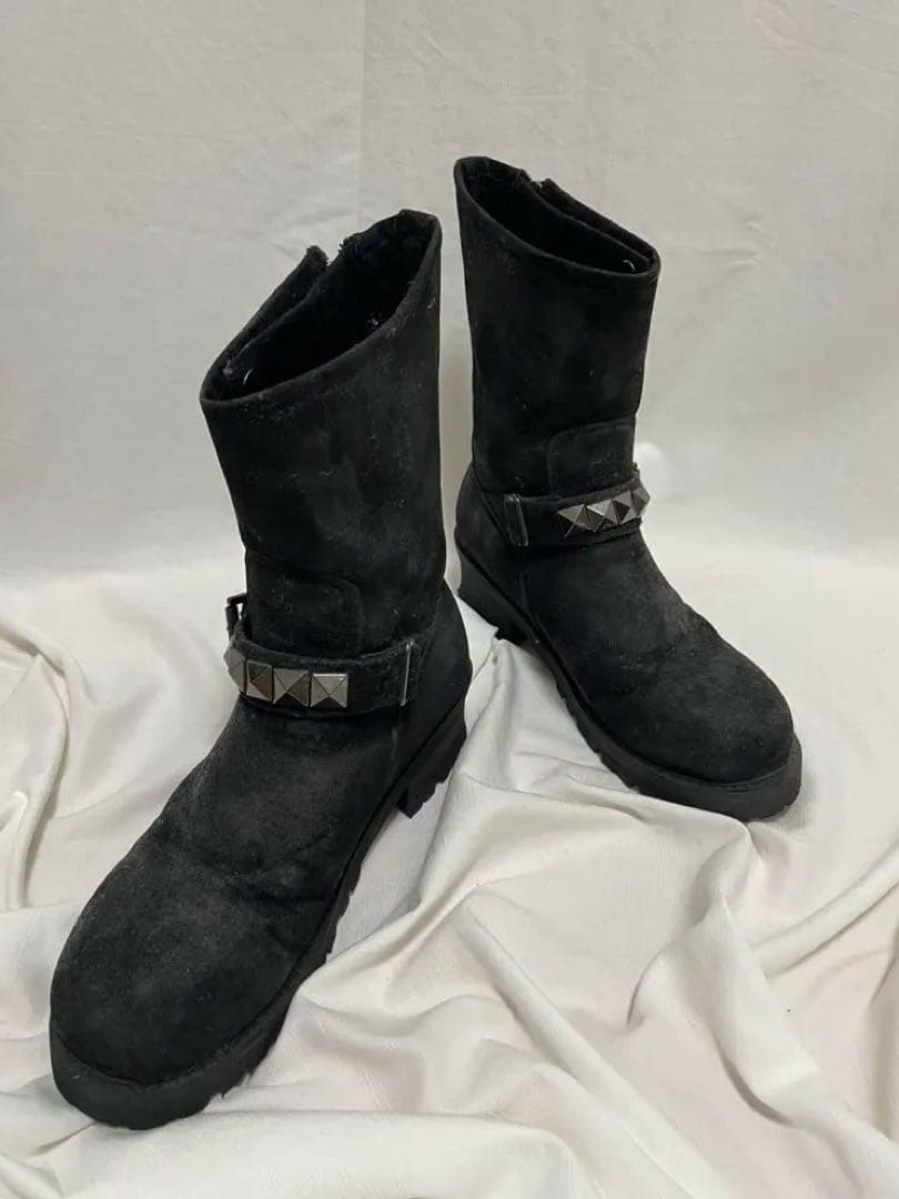 靴 00s SEMANTIC DESIGN Suede Engineer Boots