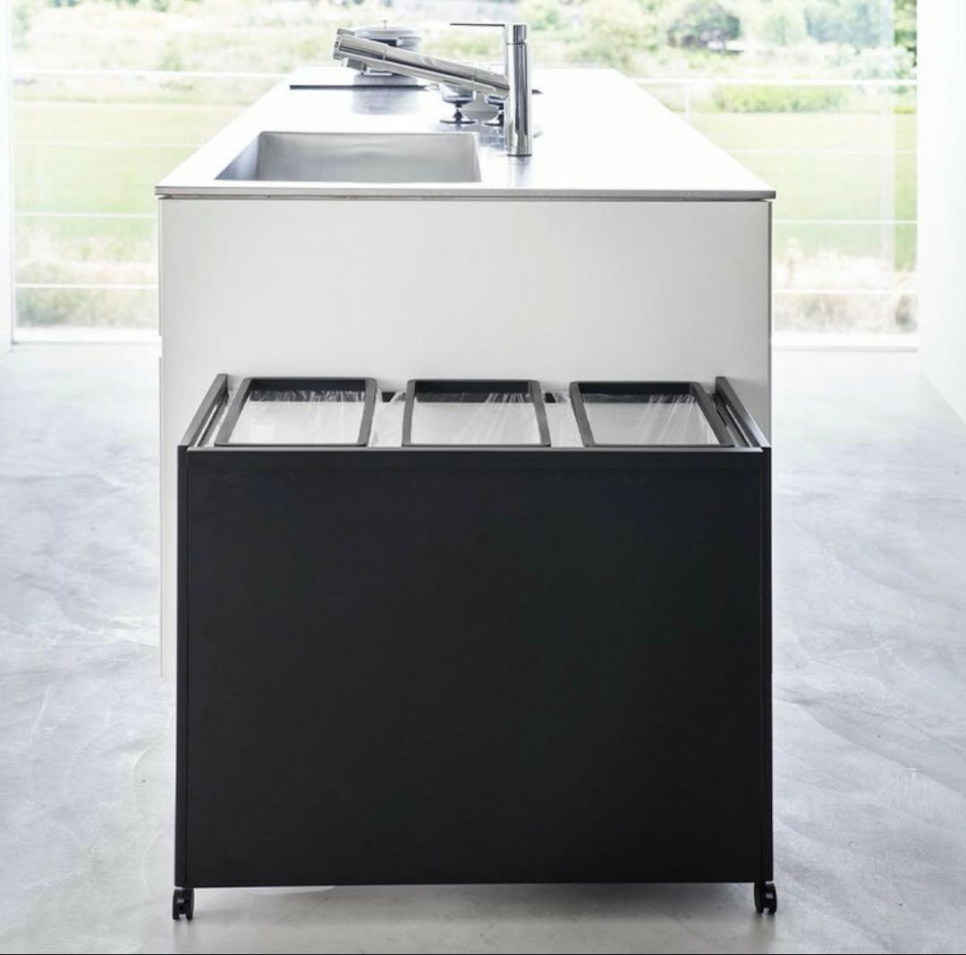 【新品未開封】目隠し分別ダスト　45L 3分別 山崎実業 tower 黒