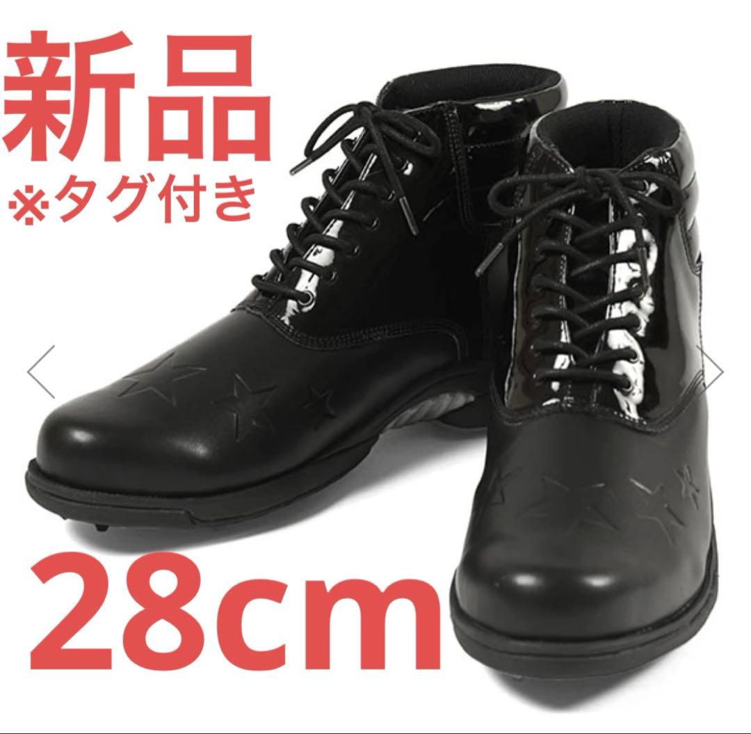 新品 ラッセルノ Russeluno レザー エナメル ゴルフ シューズ 28