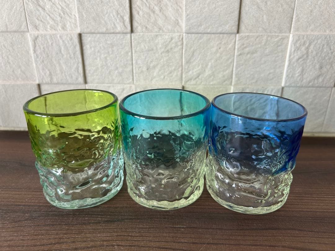 琉球ガラス カラフルなガラスグラスセット 11個