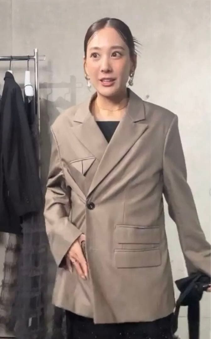 niana ANDRESD フォーリボンラバージャケット ベージュ M リボン