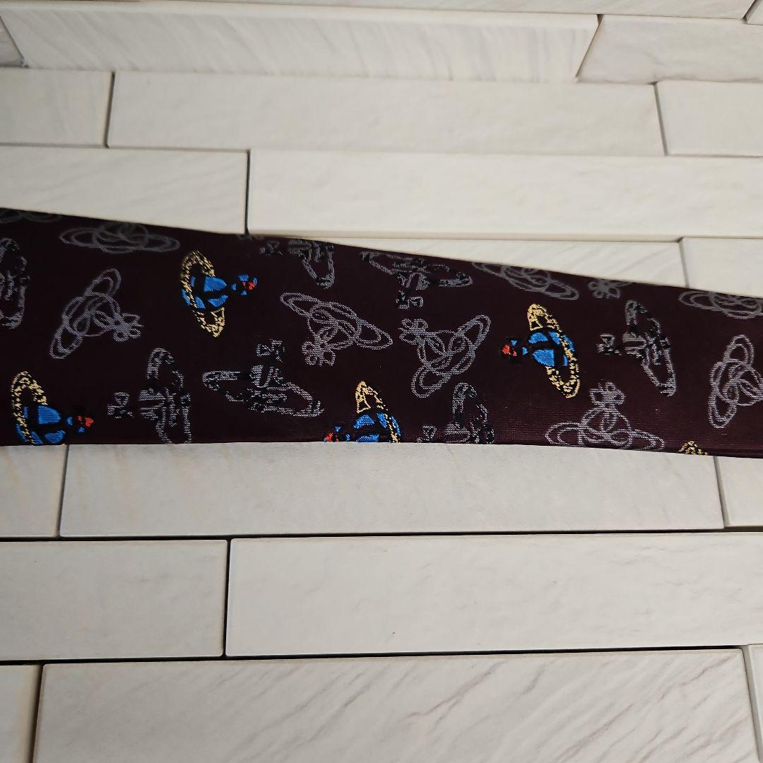 ◾美品ヴィヴィアンウエストウッドネクタイ　イタリー製　シルク100%　未使用