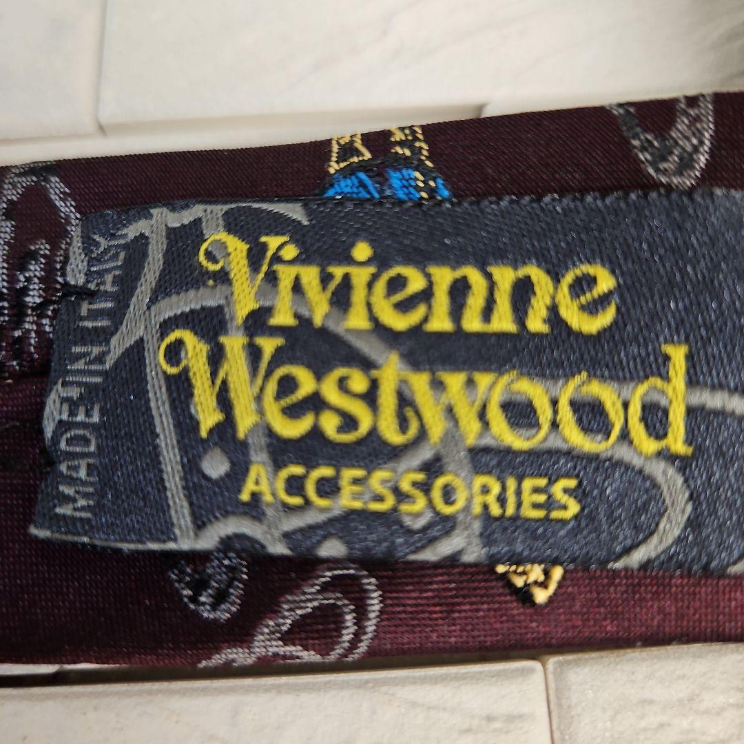 ◾美品ヴィヴィアンウエストウッドネクタイ　イタリー製　シルク100%　未使用