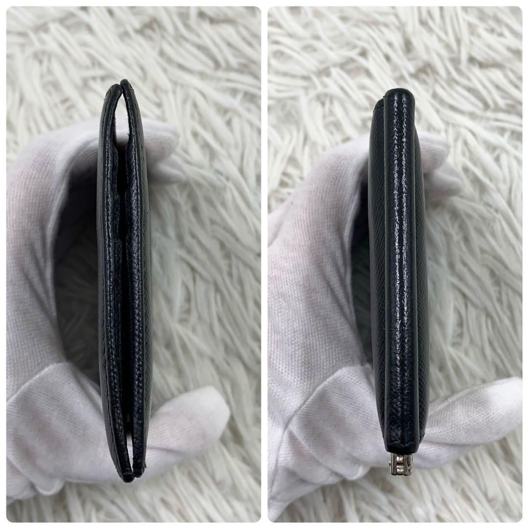 【✨良品✨】プラダ マネークリップ サフィアーノ レザー ブラック ブラック