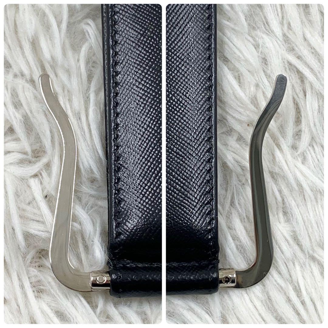 【✨良品✨】プラダ マネークリップ サフィアーノ レザー ブラック ブラック