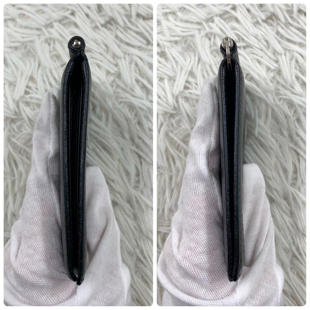 【✨良品✨】プラダ マネークリップ サフィアーノ レザー ブラック ブラック