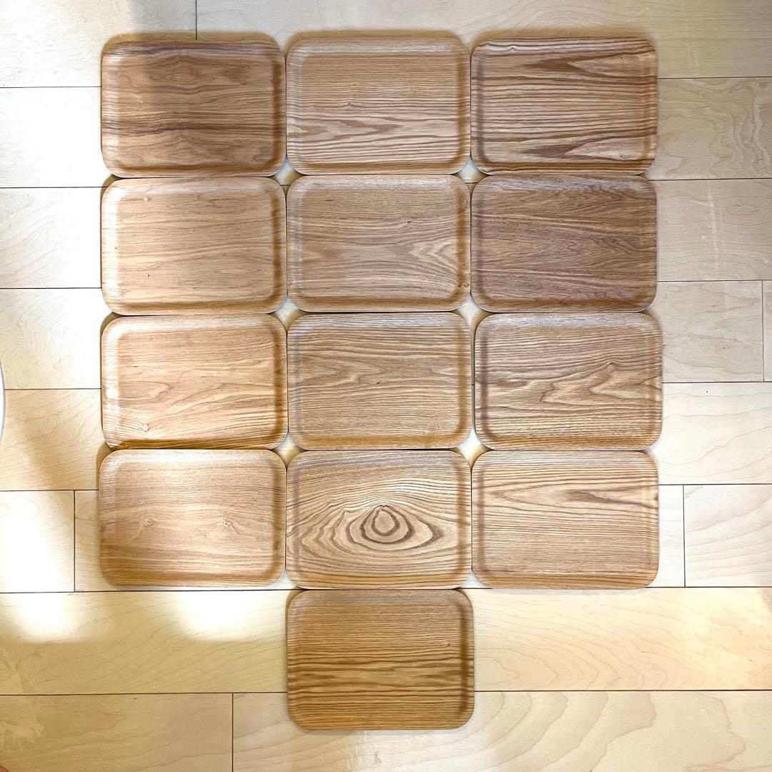 KINTO キントー ノンスリップ トレイ ウィロー 木製 13枚 カフェトレー