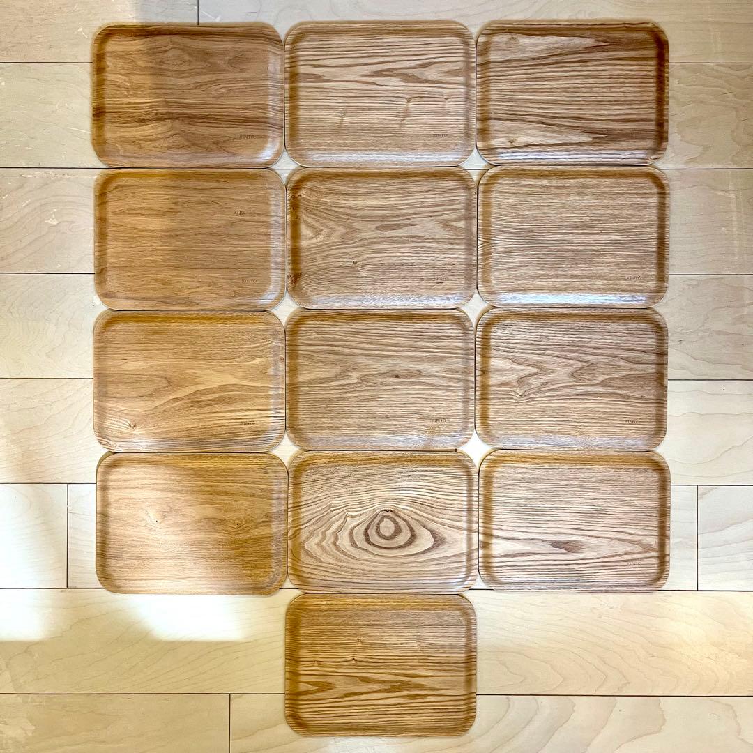 KINTO キントー ノンスリップ トレイ ウィロー 木製 13枚 カフェトレー