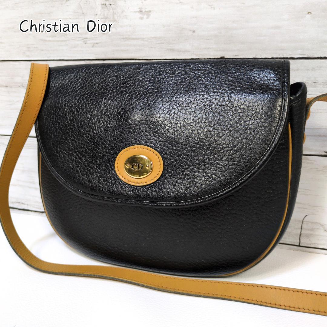Christian Dior ディオール ショルダーバッグ ブラック CDロゴ