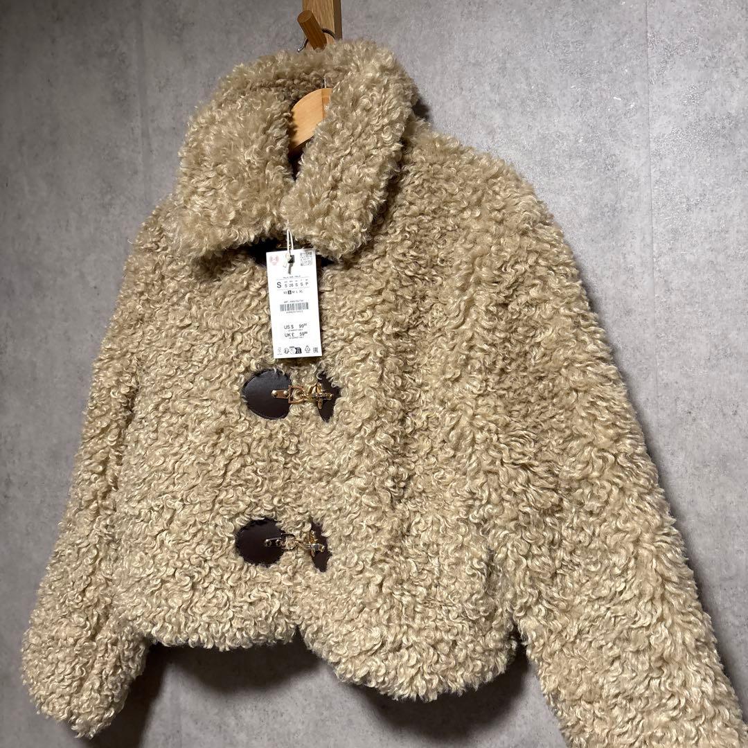 ZARA ザラ トグルボタン フェイクファージャケット S