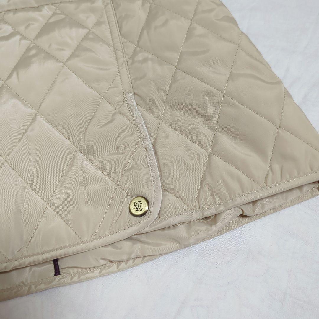 極美品✨ローレンラルフローレン キルティング ベスト エンブレム ベージュ S