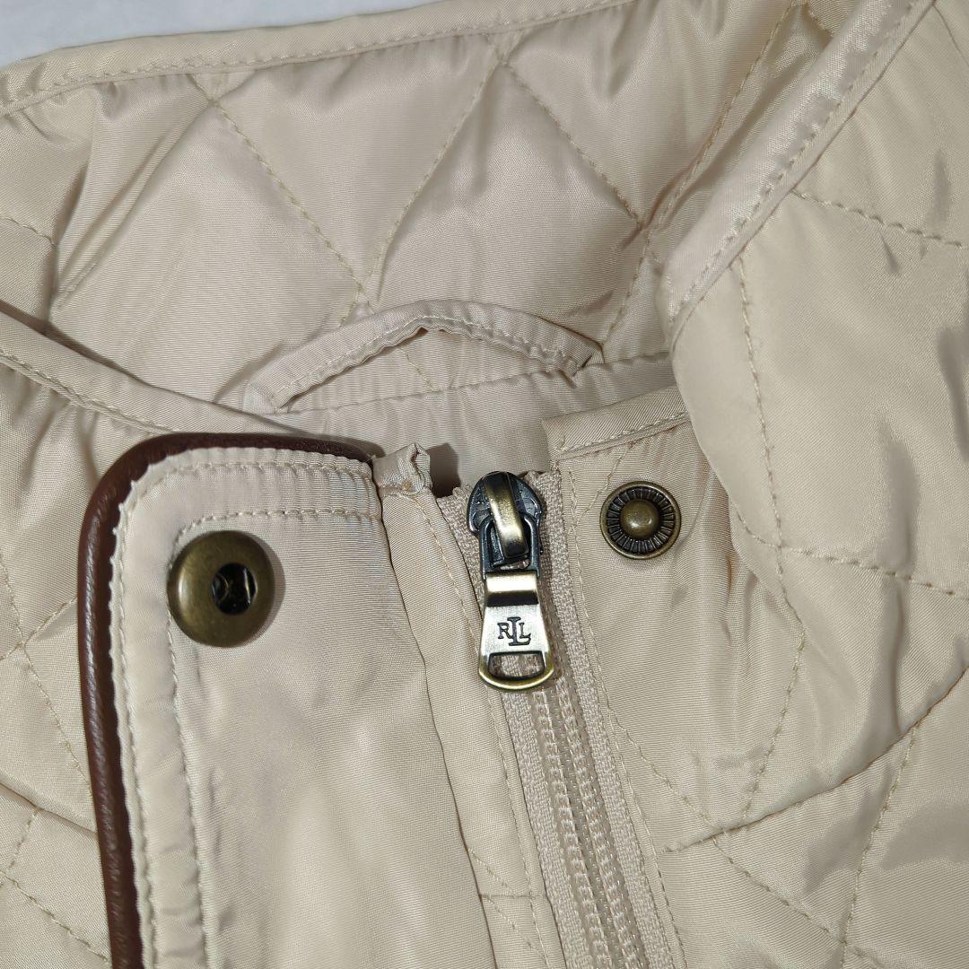 極美品✨ローレンラルフローレン キルティング ベスト エンブレム ベージュ S