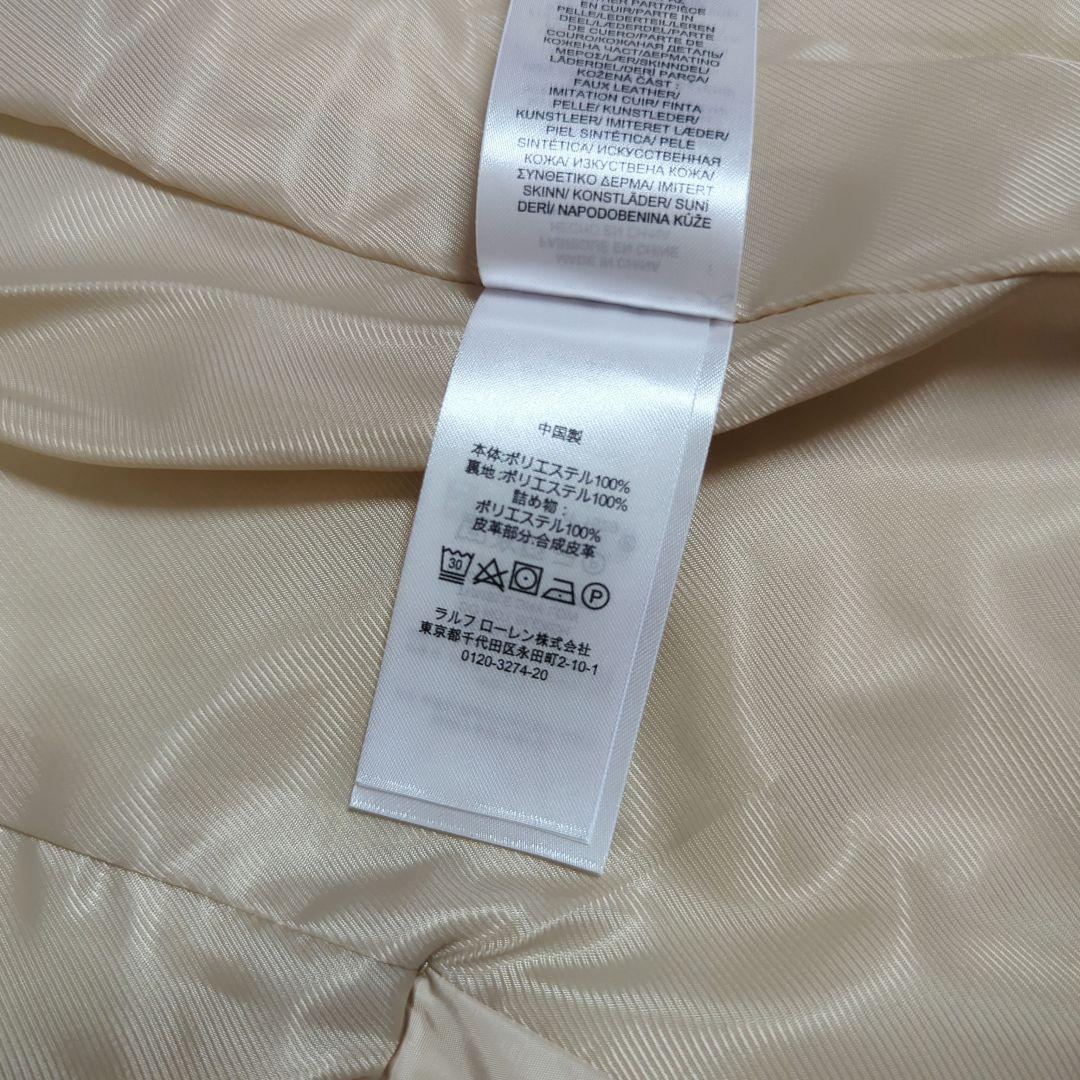 極美品✨ローレンラルフローレン キルティング ベスト エンブレム ベージュ S