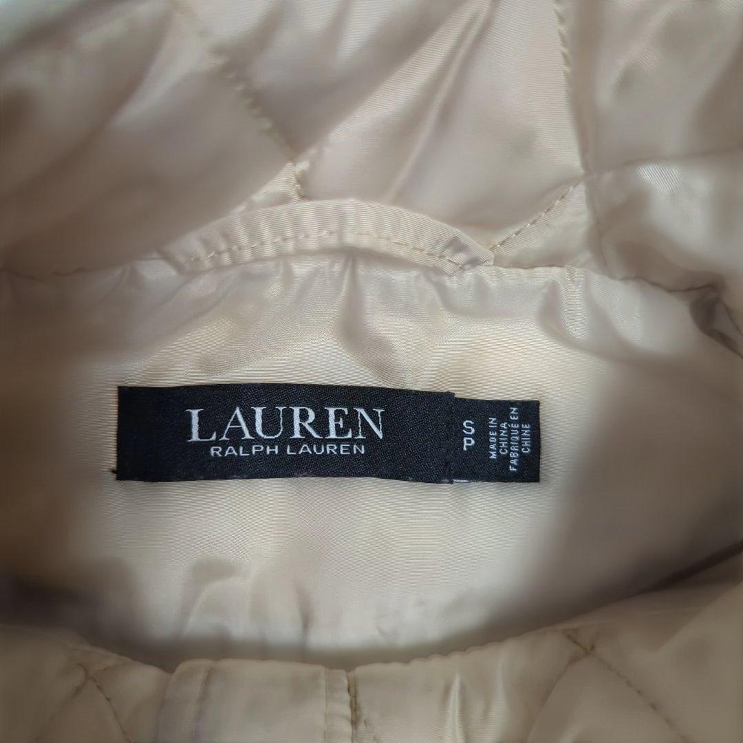極美品✨ローレンラルフローレン キルティング ベスト エンブレム ベージュ S