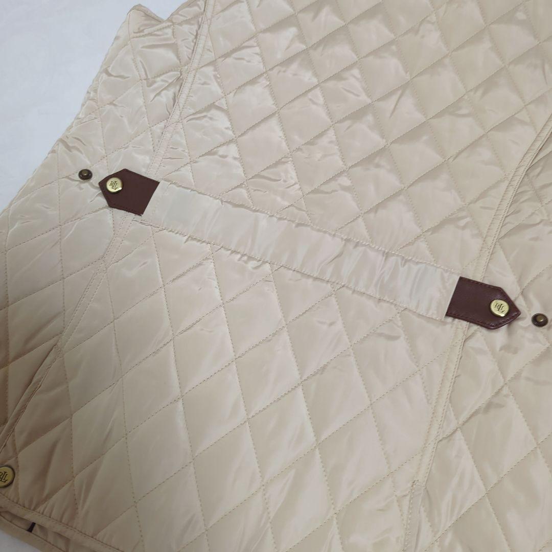 極美品✨ローレンラルフローレン キルティング ベスト エンブレム ベージュ S