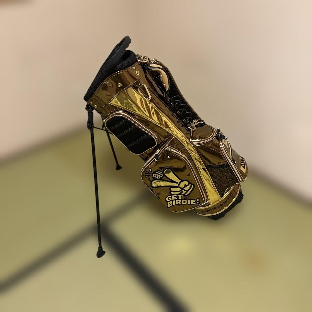 新品　ウィンウィン　キャディーバック　ゴールド　ゴルフ　メンズ