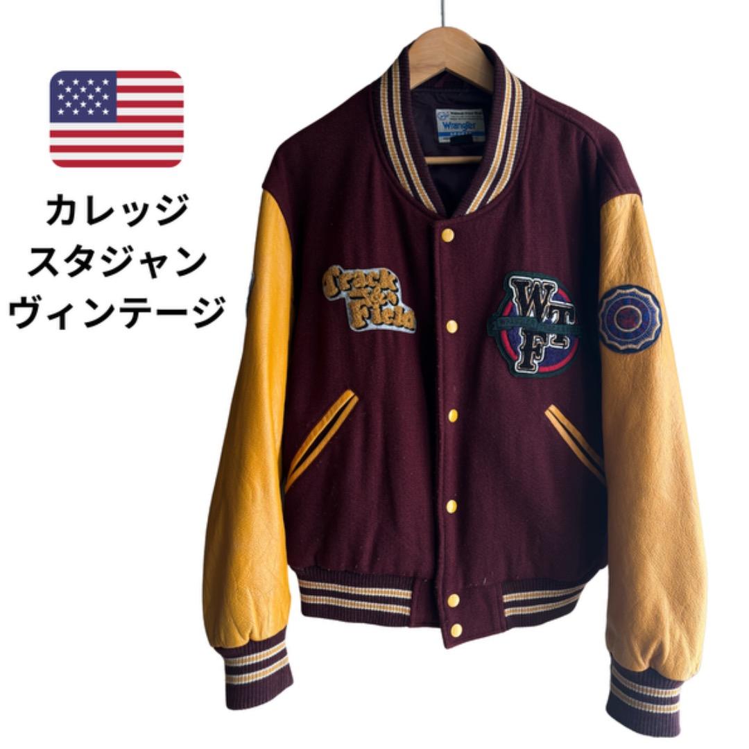 【希少】Wrangler ヴィンテージ スタジャン M レザーウール