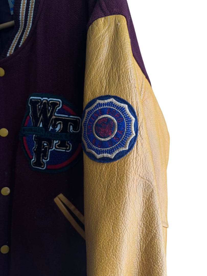 【希少】Wrangler ヴィンテージ スタジャン M レザーウール