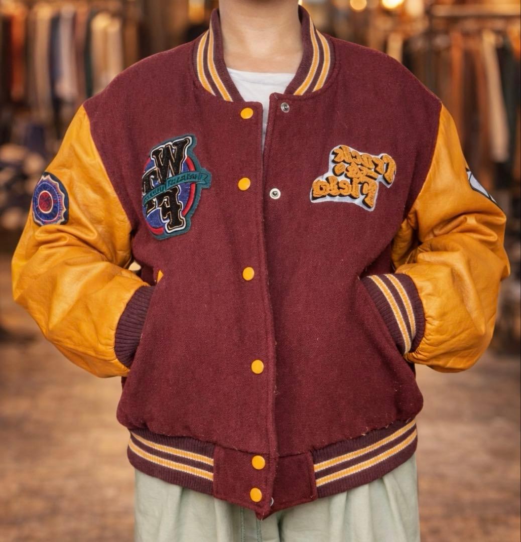 【希少】Wrangler ヴィンテージ スタジャン M レザーウール