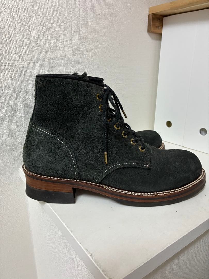 グラニスタホーウィン社カリコスエード　ミドルブーツ　チャコール8.5