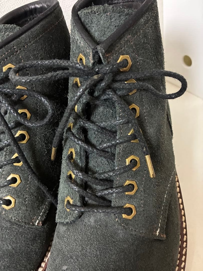 グラニスタホーウィン社カリコスエード　ミドルブーツ　チャコール8.5