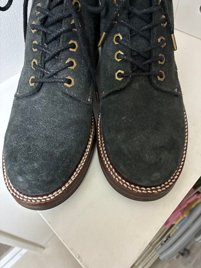 グラニスタホーウィン社カリコスエード　ミドルブーツ　チャコール8.5